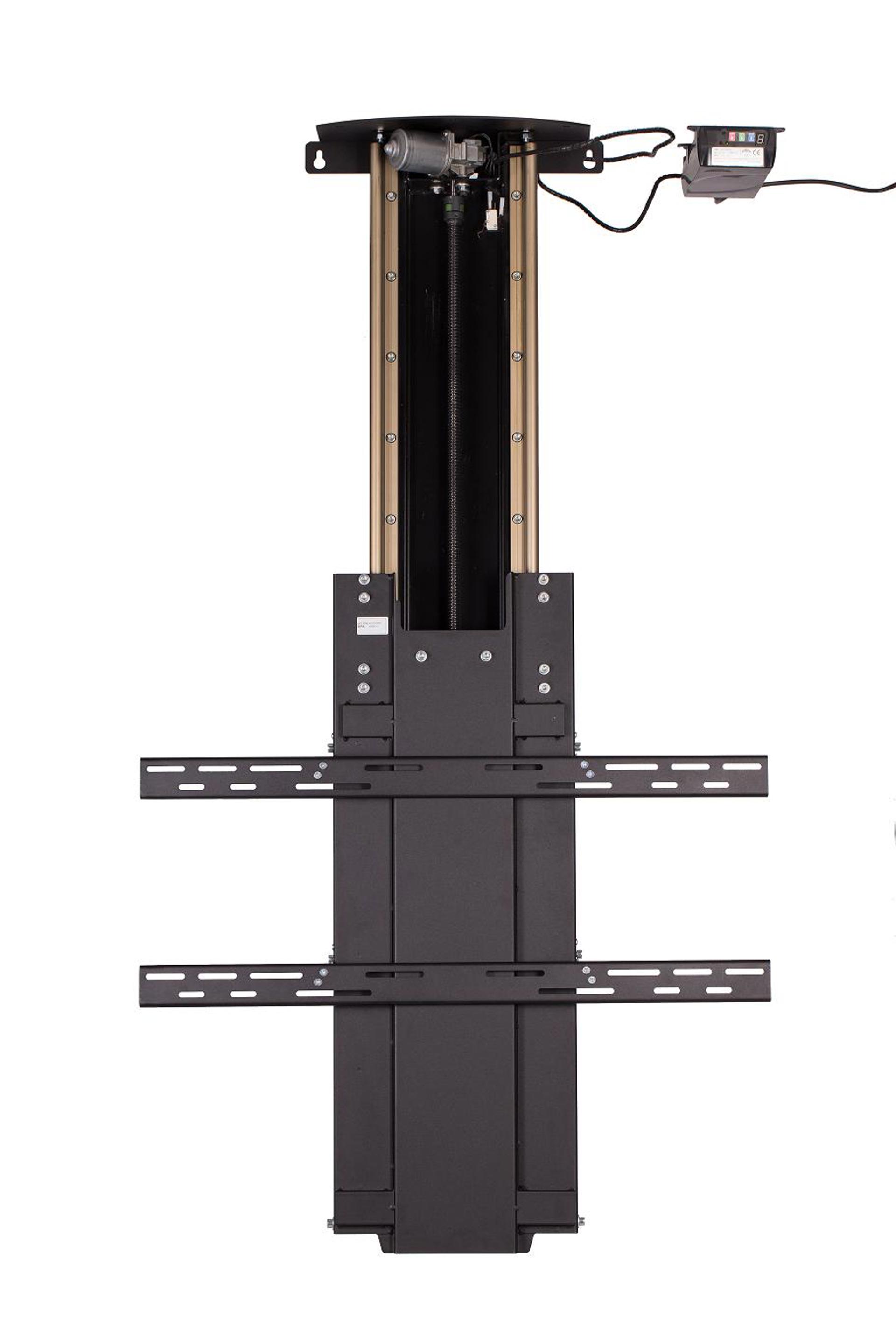 A TV Lift with brackets for a TV