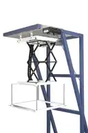 Thumbnail of A motorised mechanism that can lower a projector mounted to a test rig